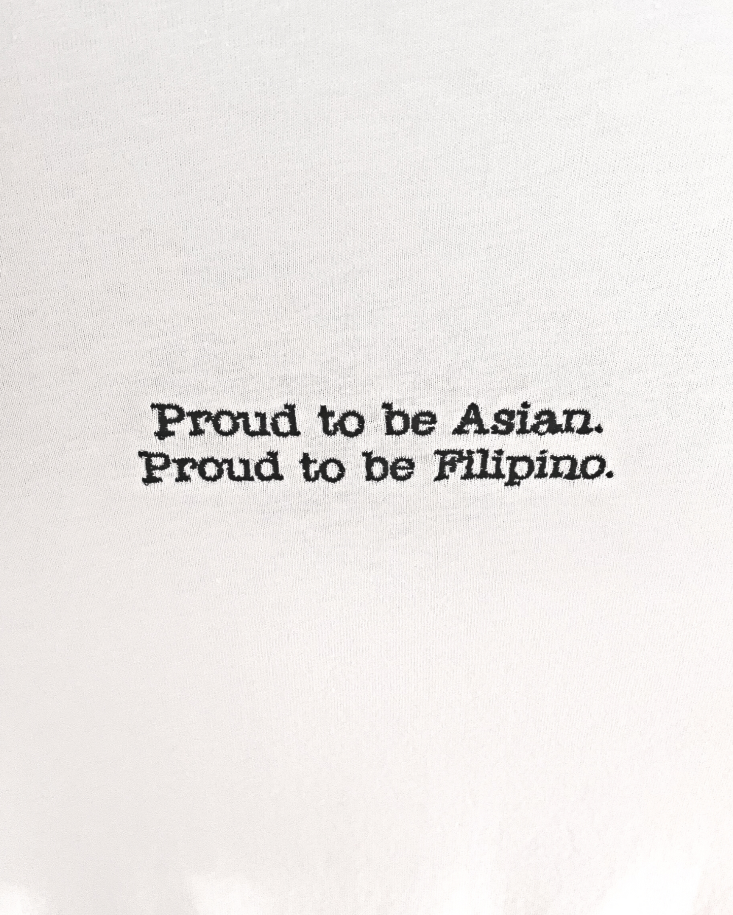 Proud Filipino Embroidered T-Shirt I Organic Cotton