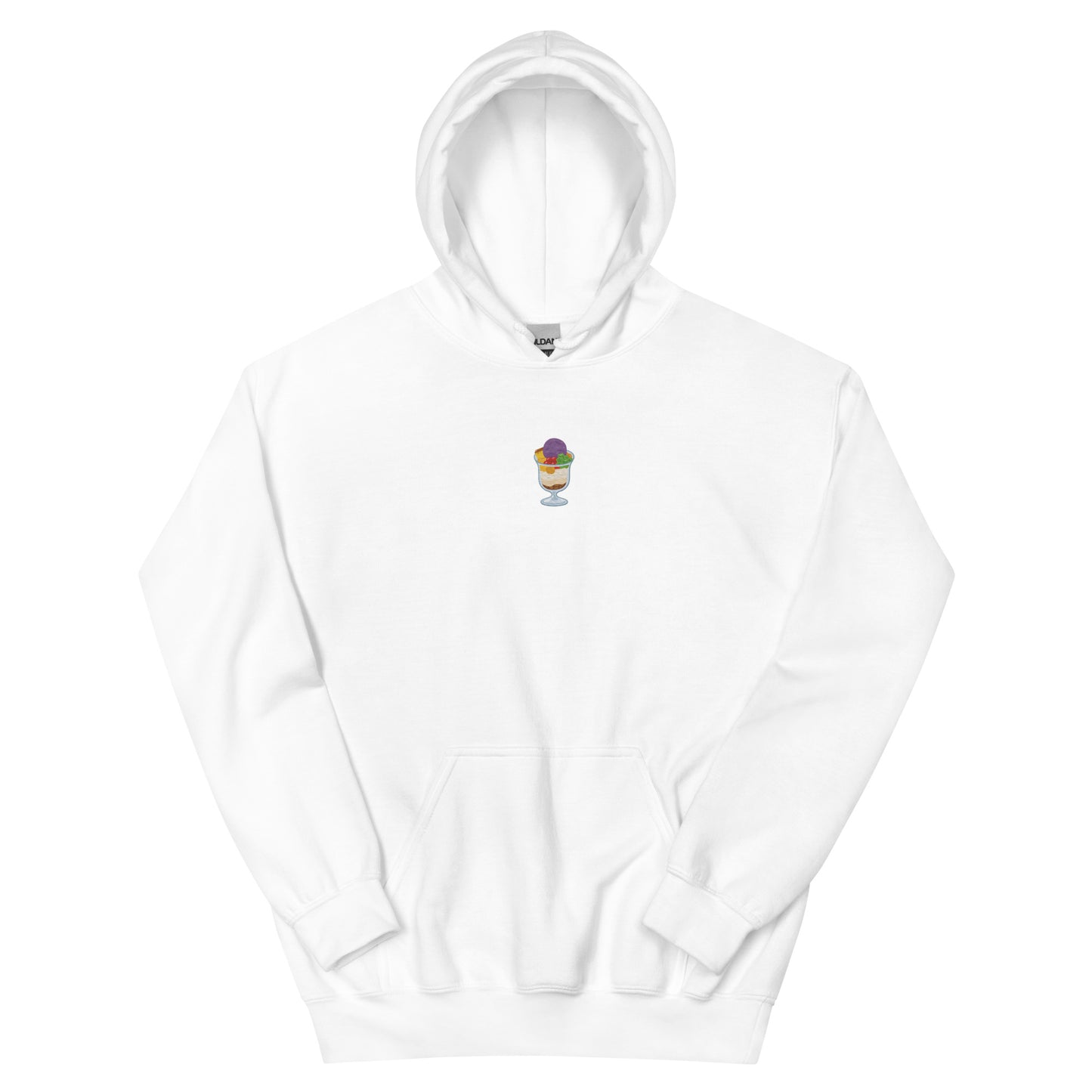 Halo Halo Embroidered Hoodie White