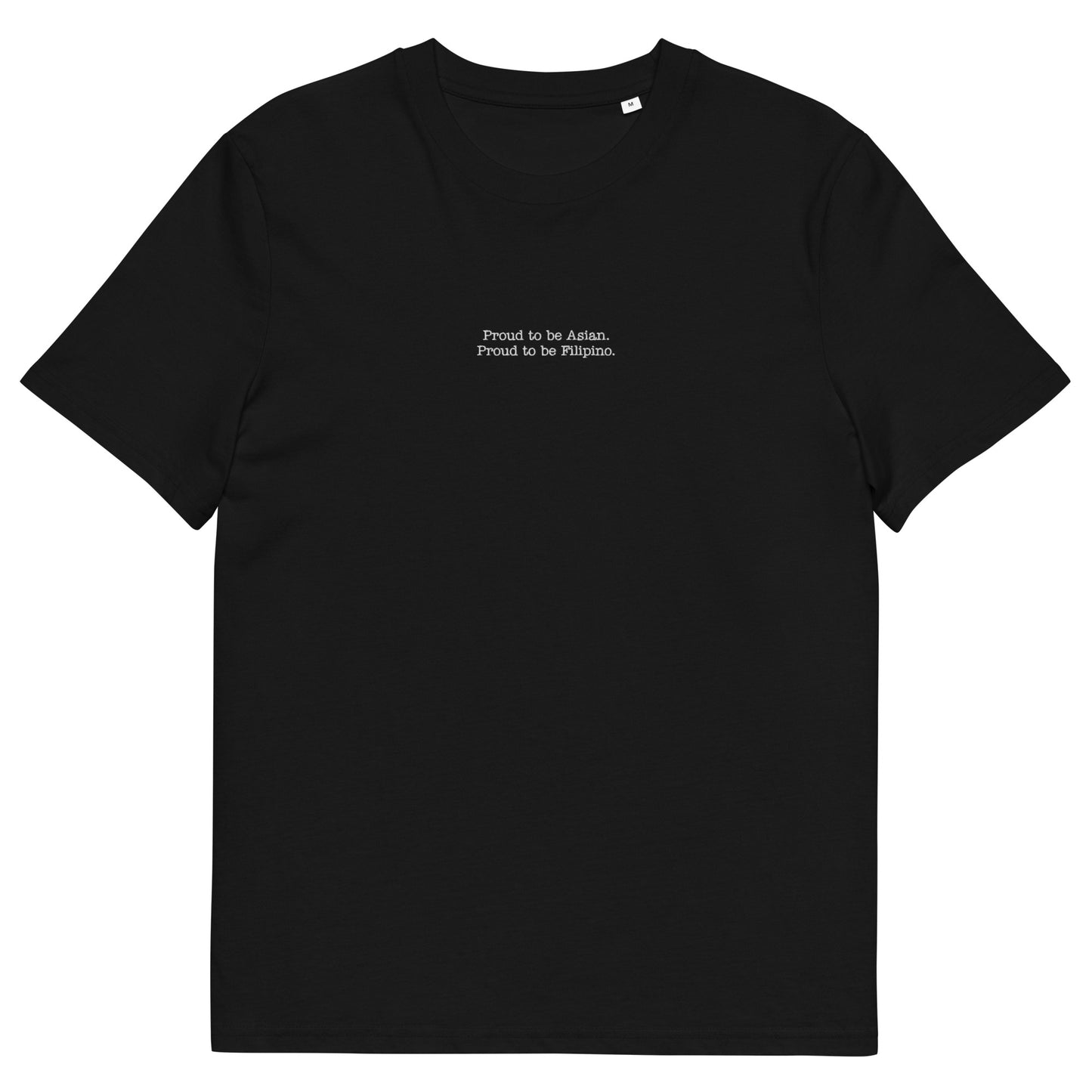 Proud Filipino Embroidered T-Shirt Black I Organic Cotton