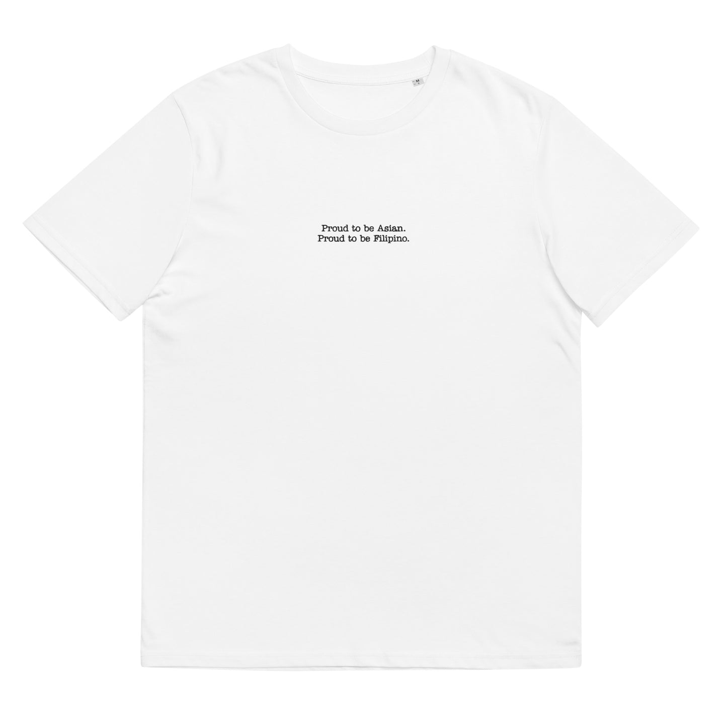 Proud Filipino Embroidered T-Shirt White I Organic Cotton