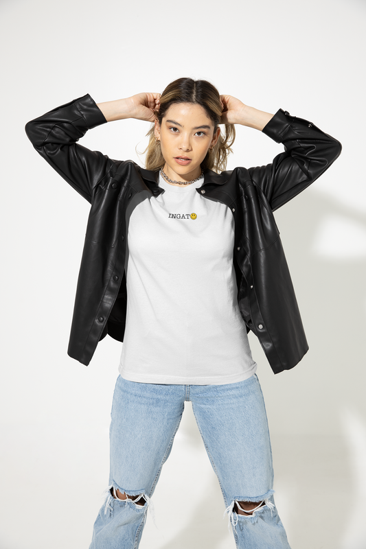 Ingat Smiley Embroidered T-Shirt I Organic Cotton
