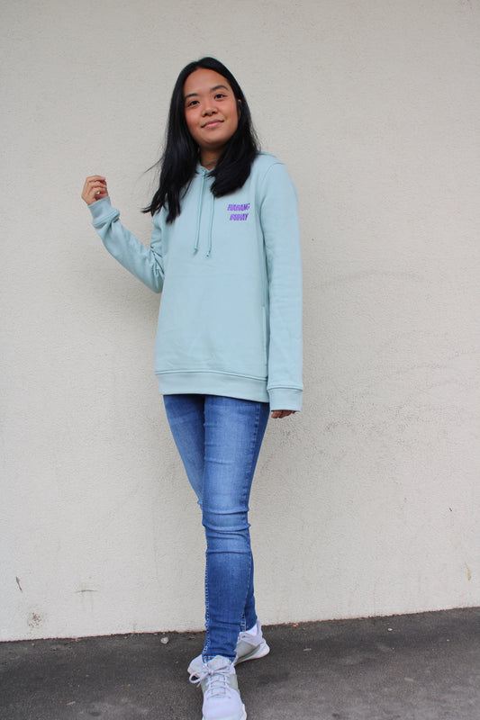Habang Buhay Women Embroidered Hoodie Light Green I Eco Edition
