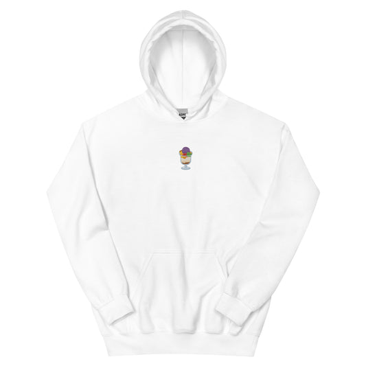 Halo Halo Embroidered Hoodie White