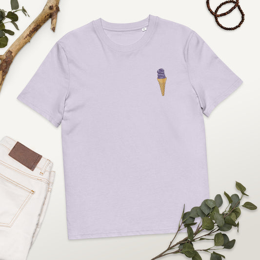 Ube Sorbetes Embroidered T-Shirt I Organic Cotton