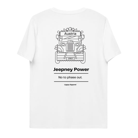 Jeepney Power Embroidered T-Shirt I Organic Cotton