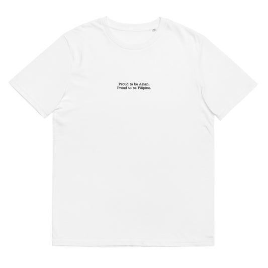 Proud Filipino Embroidered T-Shirt White I Organic Cotton